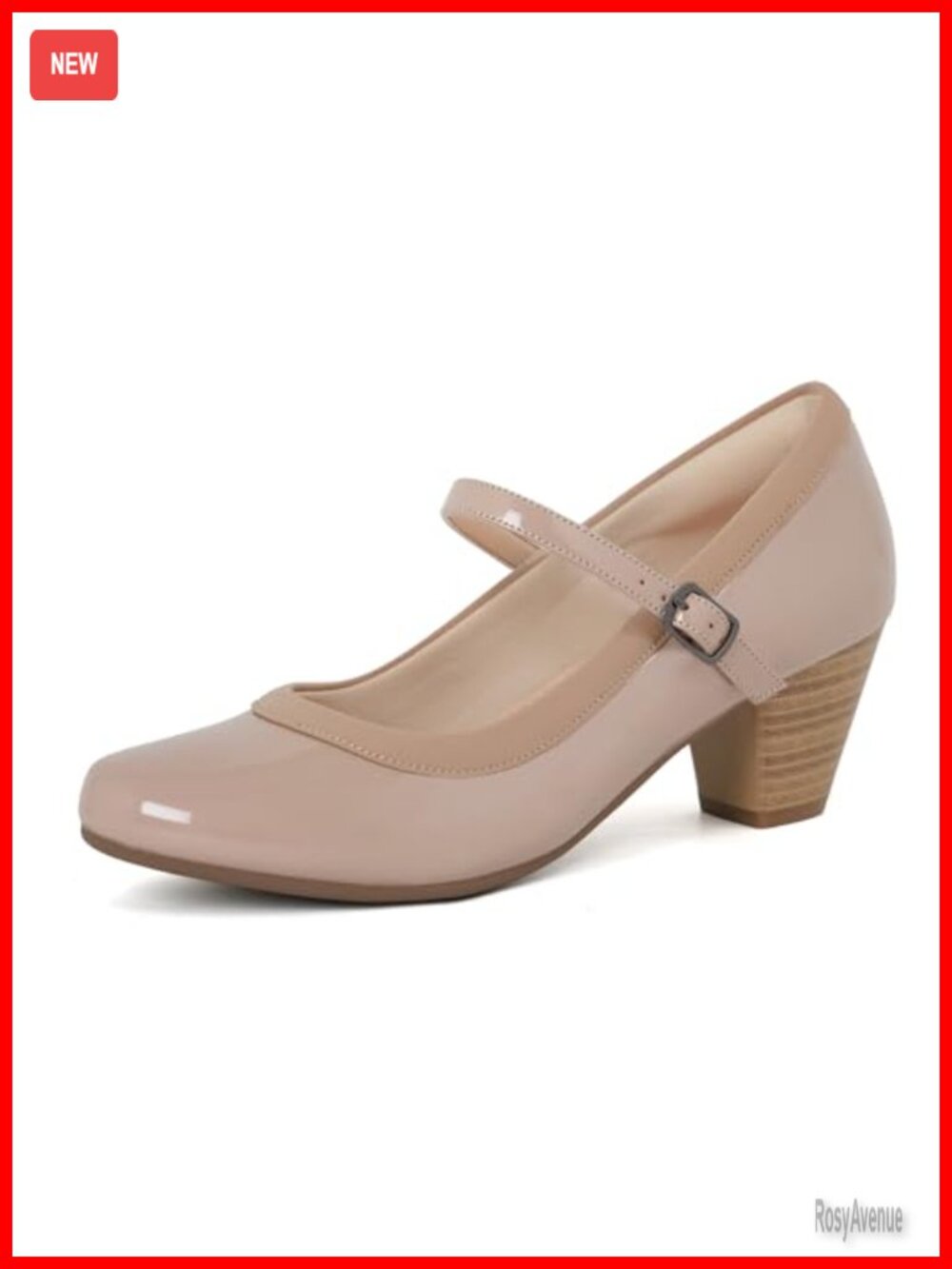 Orthopedic Mary Jane Dress Shoes Faux Leather Round Toe Cushioned Pump